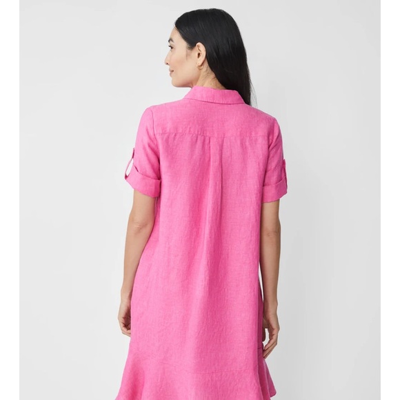 J. McLaughlin Vibrant Pink Midi Dress - Picture 2 of 5